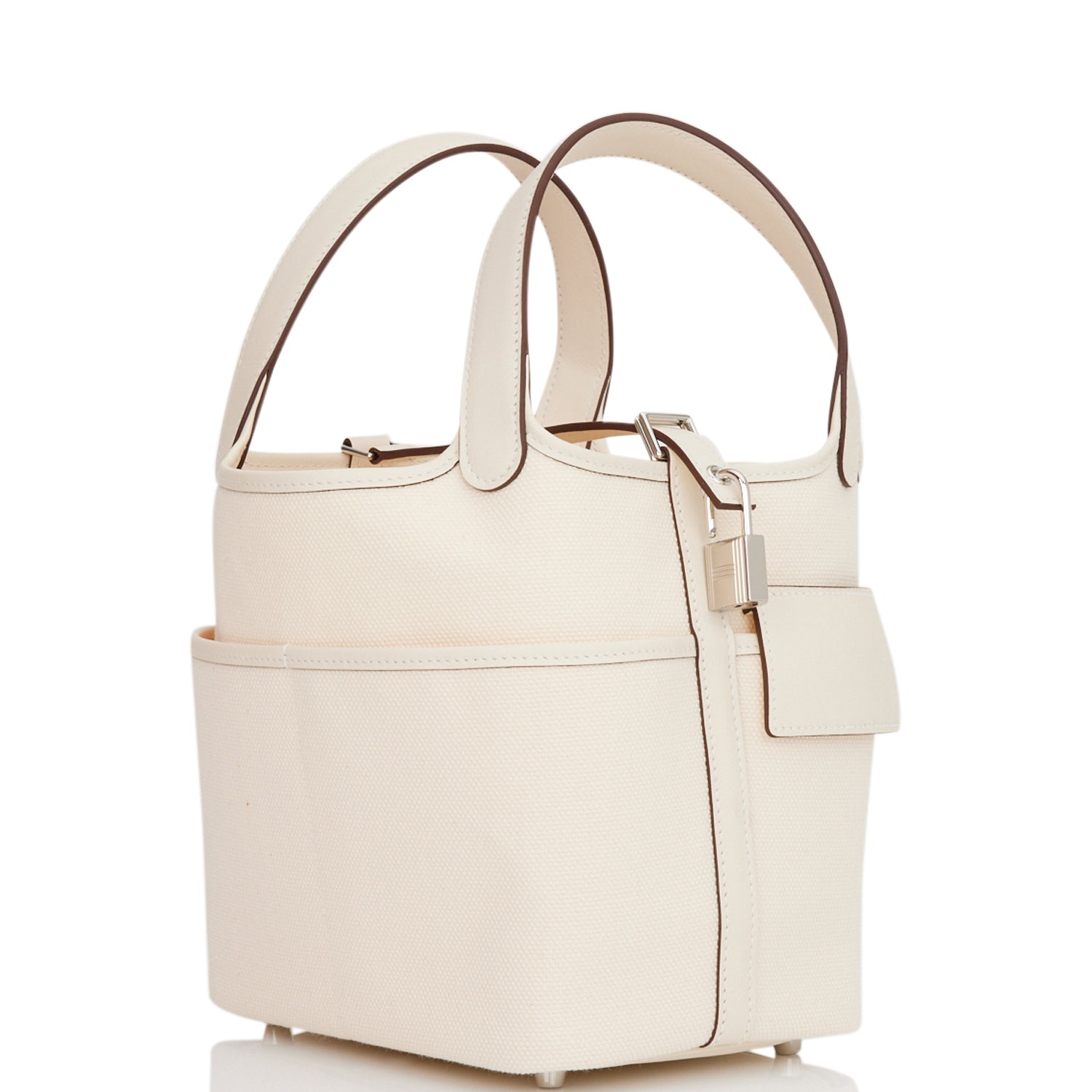 Hermes Picotin Cargo 18 Nata Swift and Toile Canvas Palladium Hardware NO RESERVE!
