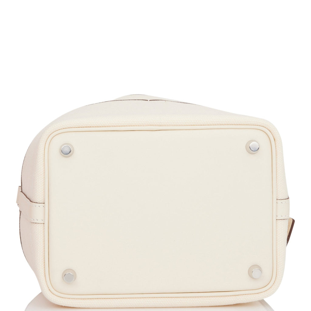 Hermes Picotin Cargo 18 Nata Swift and Toile Canvas Palladium Hardware NO RESERVE!