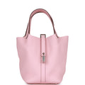 Hermes Picotin Lock 18 Rose Sakura Clemence Palladium Hardware