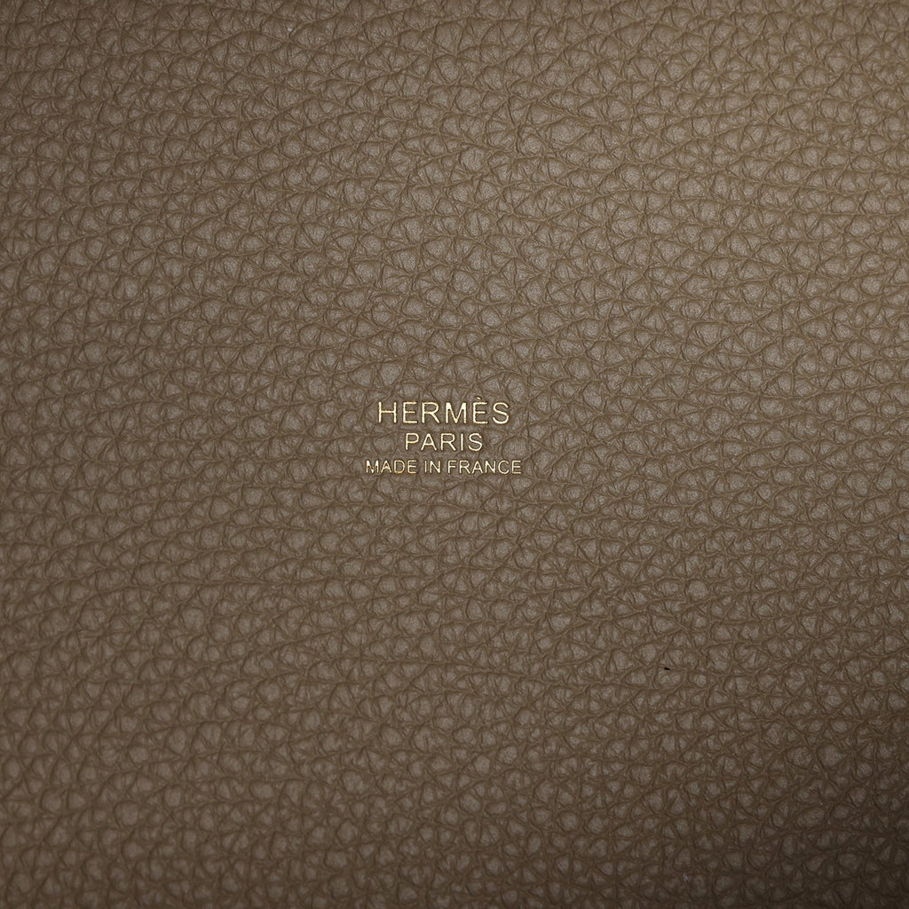 Hermes Picotin Lock 18 Casque Tri-color Ebene and Black Clemence Gold Hardware