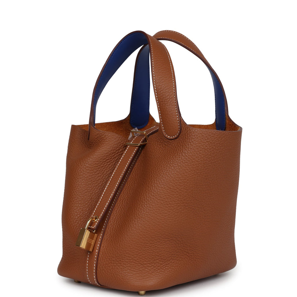 Hermes Eclat Picotin Lock 18 Gold Clemence Gold Hardware