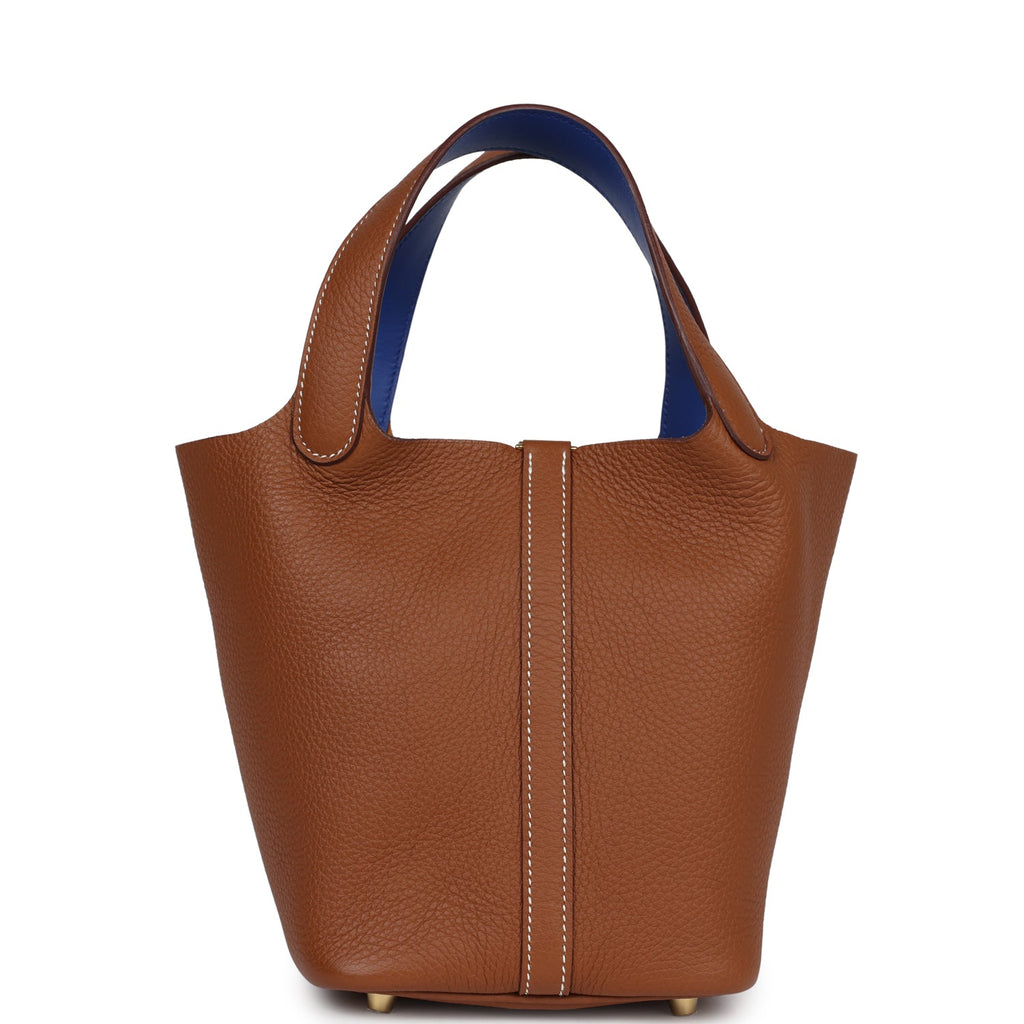 Hermes Eclat Picotin Lock 18 Gold Clemence Gold Hardware