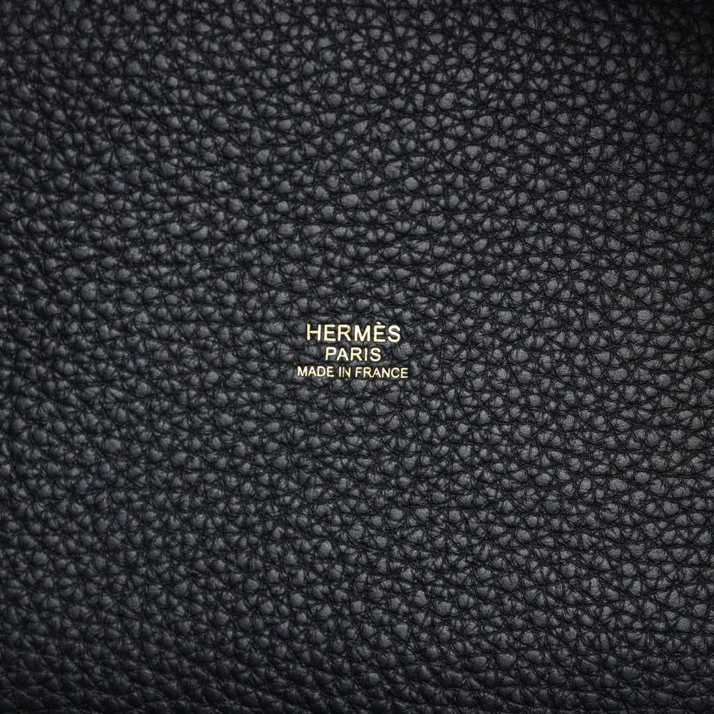 Hermes Picotin Lock 18 Black Clemence Gold Hardware