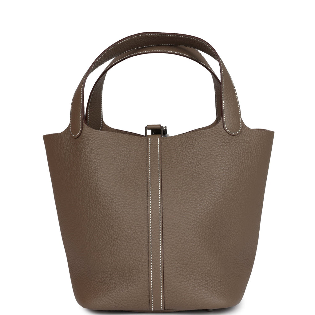 Hermes Picotin Lock 22 Etoupe Clemence Palladium Hardware