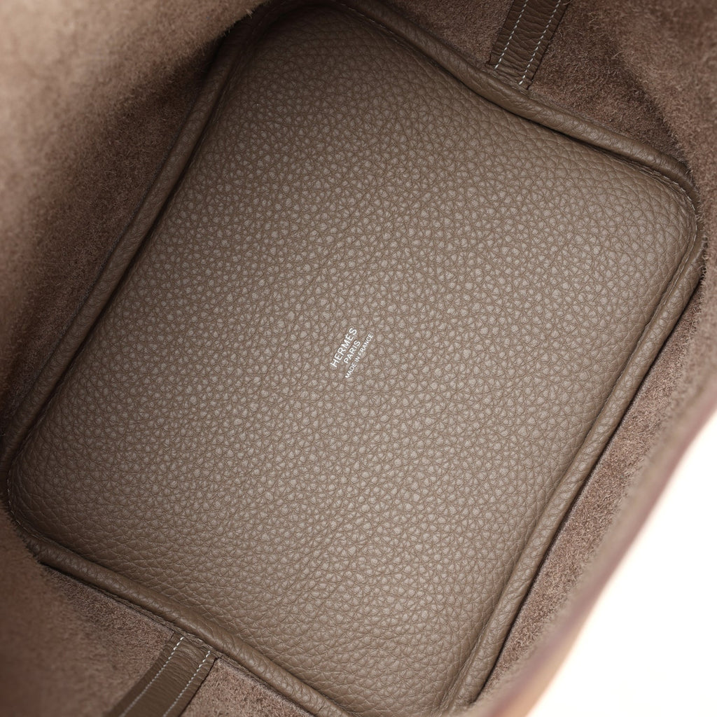 Hermes Picotin Lock 22 Etoupe Clemence Palladium Hardware