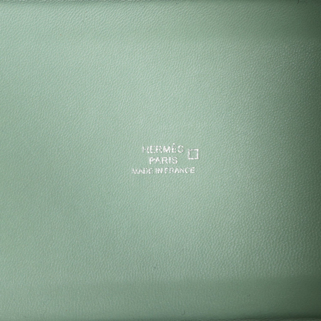 Hermes Micro Picotin Lock 14 Vert D'Eau Matte Alligator Palladium Hardware