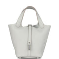 Hermes Picotin Lock 18 Gris Perle Clemence Palladium Hardware