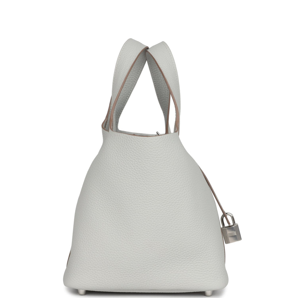 Hermes Picotin Lock 18 Gris Perle Clemence Palladium Hardware