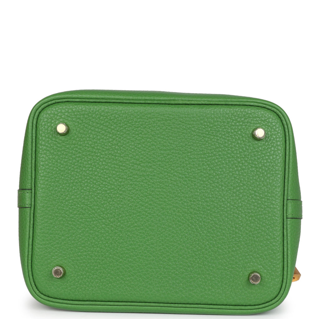 Hermes Picotin Lock 22 Vert Yucca Clemence Gold Hardware