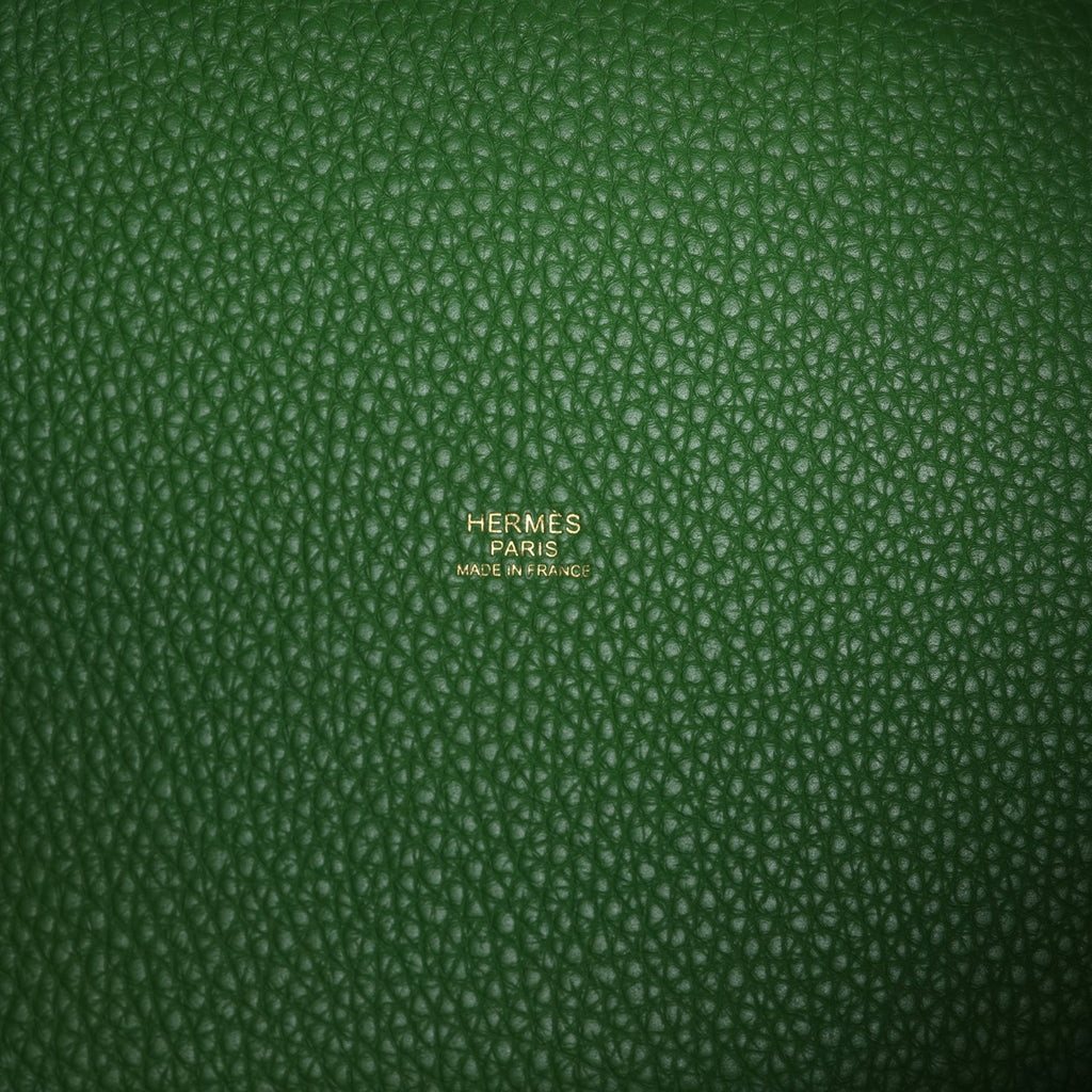 Hermes Picotin Lock 22 Vert Yucca Clemence Gold Hardware