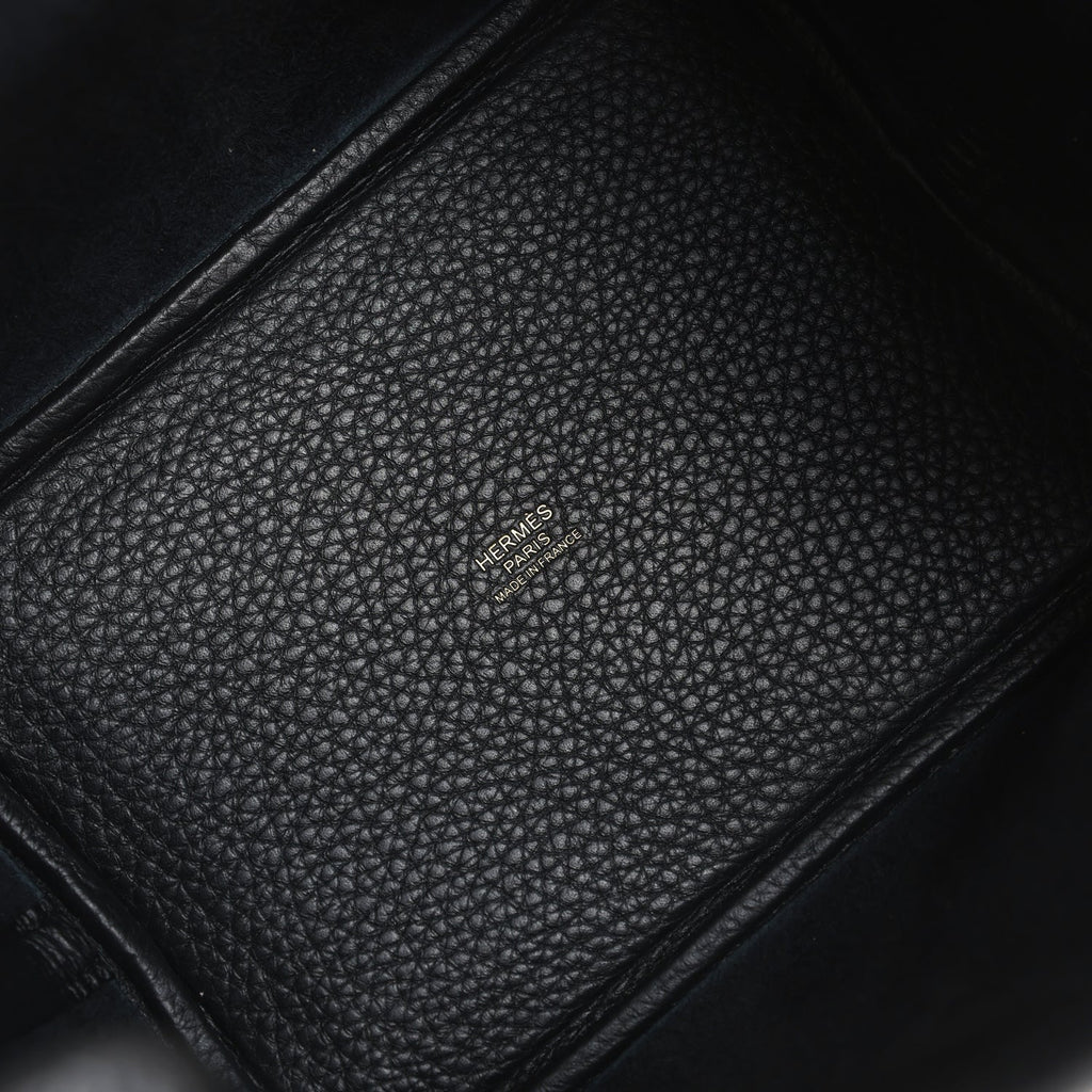 Hermes Picotin Lock 18 Black Clemence Gold Hardware