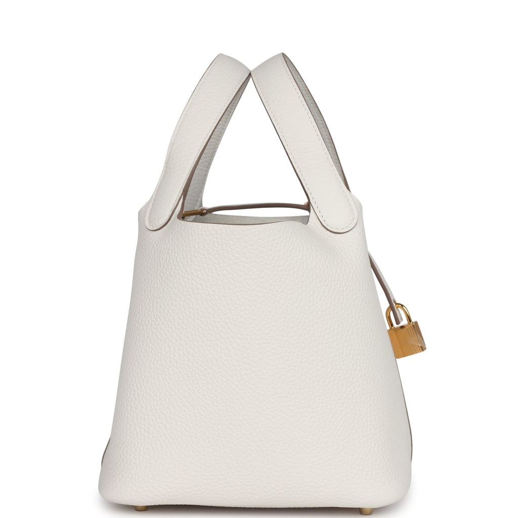 Hermes Picotin Lock 18 Gris Pale Clemence Gold Hardware