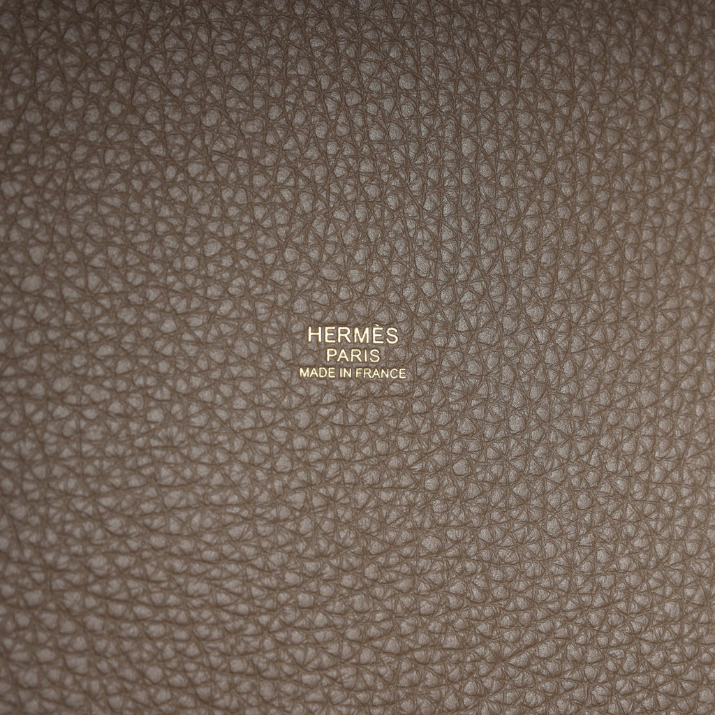 Hermes Picotin Lock 22 Etoupe Clemence Gold Hardware
