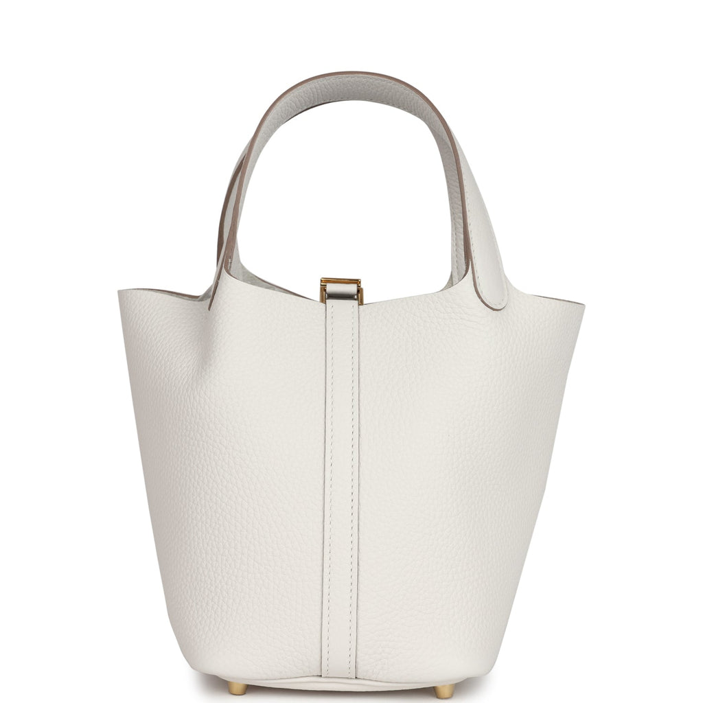 Hermes Picotin Lock 18 Gris Pale Clemence Gold Hardware