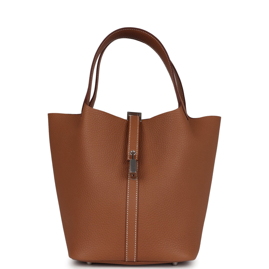 Hermes Picotin Lock 22 Gold Clemence Palladium Hardware