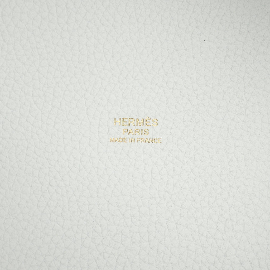 Hermes Picotin Lock 18 New White Clemence Gold Hardware