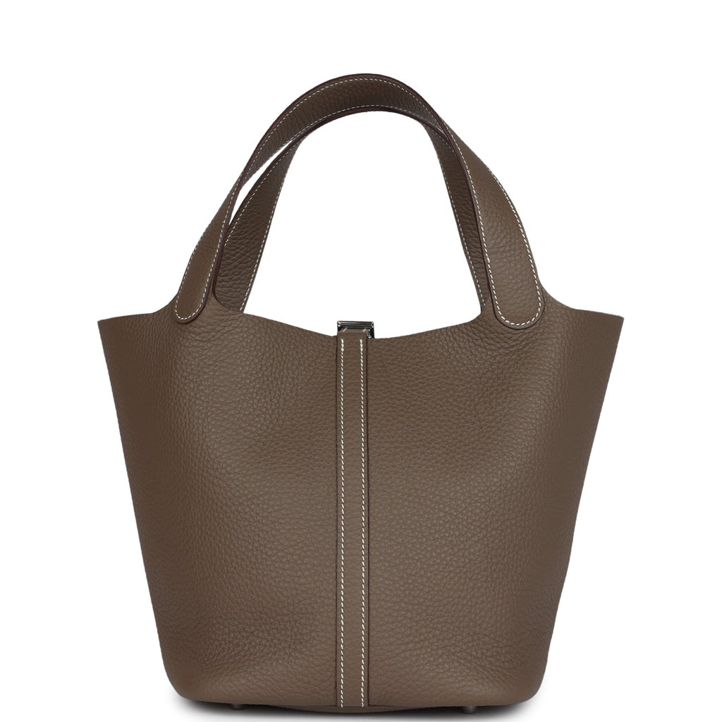 Hermes Picotin Lock 22 Etoupe Clemence Palladium Hardware