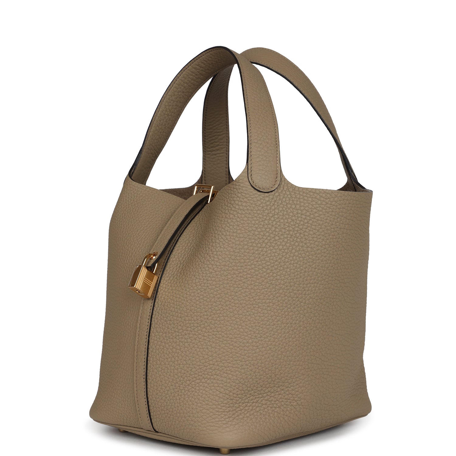 Hermes Picotin Lock 22 Beige Marfa Clemence Gold Hardware