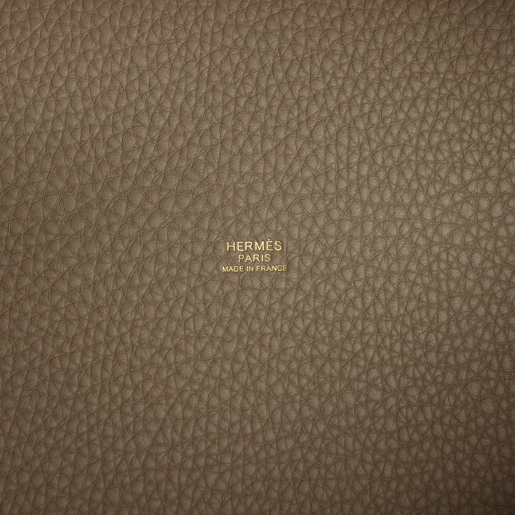 Hermes Picotin Lock 22 Beige Marfa Clemence Gold Hardware