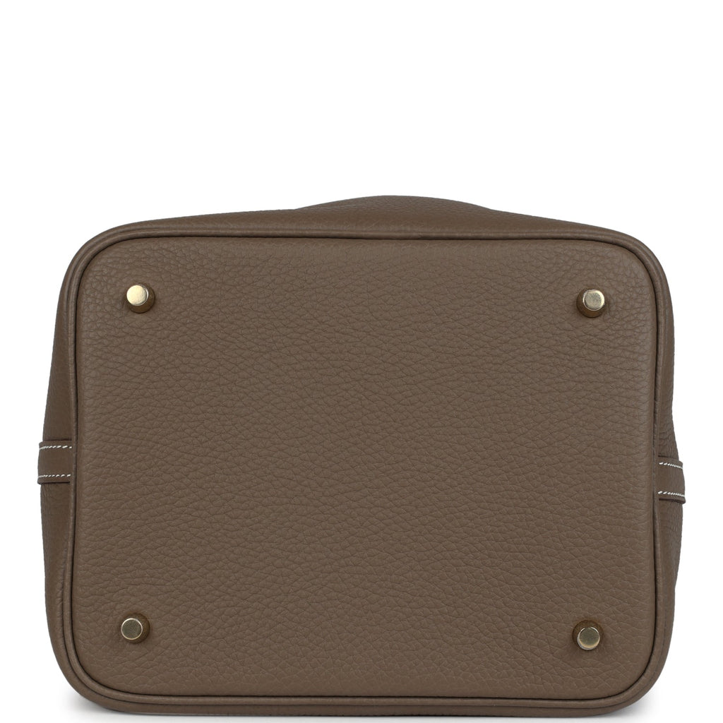 Hermes Picotin Lock 22 Etoupe Clemence Gold Hardware