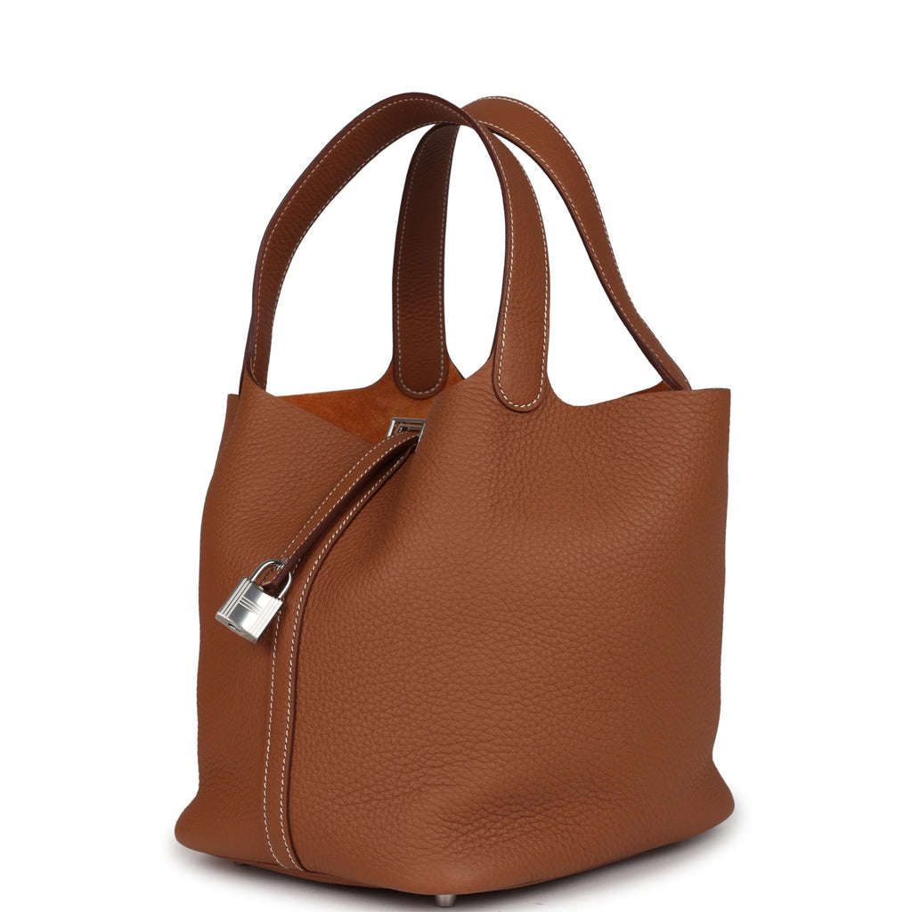 Hermes Picotin Lock 22 Gold Clemence Palladium Hardware