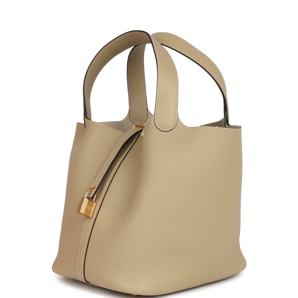 Hermes Picotin Lock 22 Trench Clemence Gold Hardware