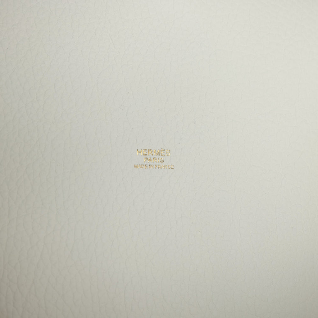 Hermes Picotin Lock 22 New White Clemence Gold Hardware