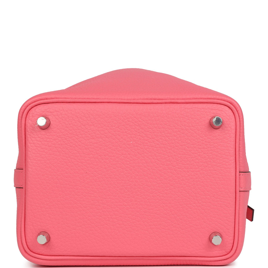 Hermes Picotin Lock 18 Rose Azalee Clemence Palladium Hardware