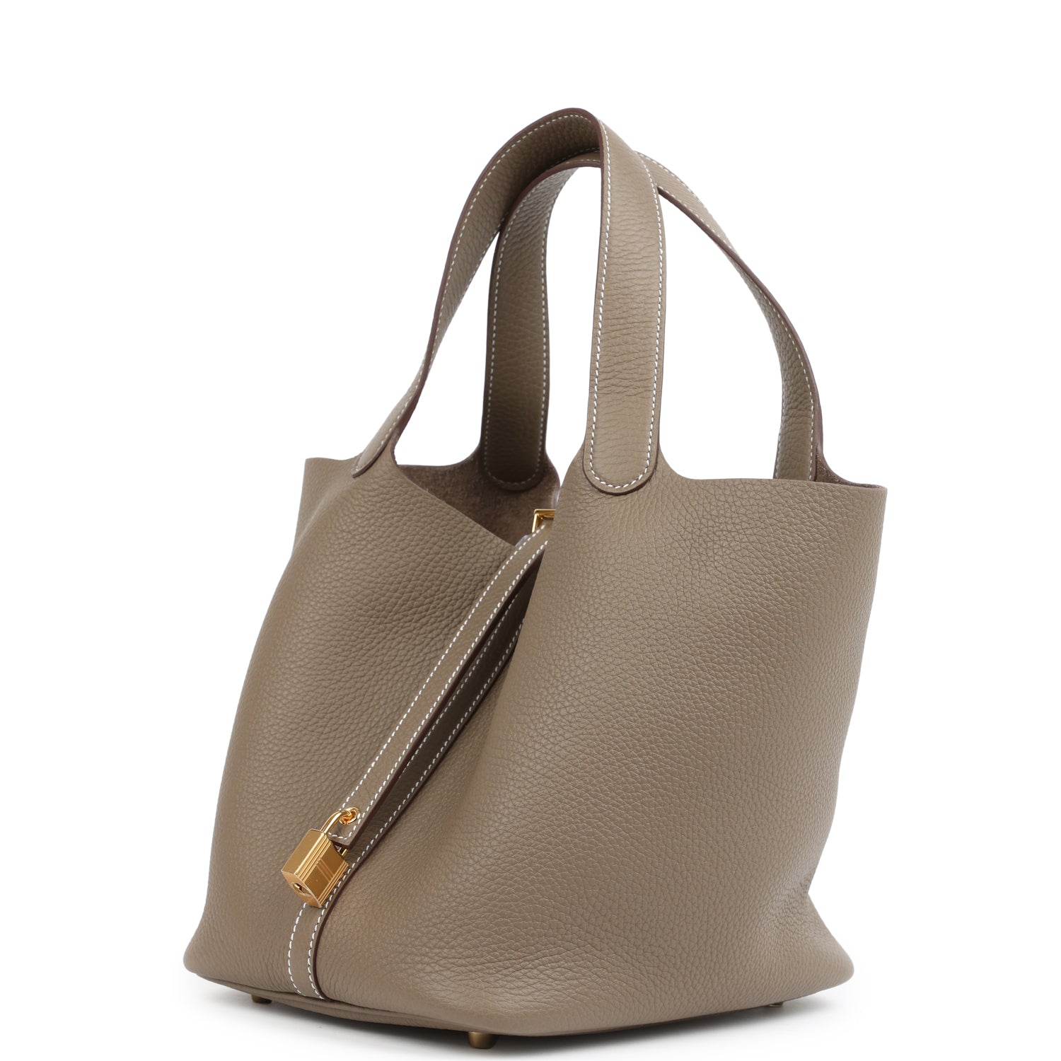 Hermes Picotin Lock 22 Etoupe Clemence Gold Hardware