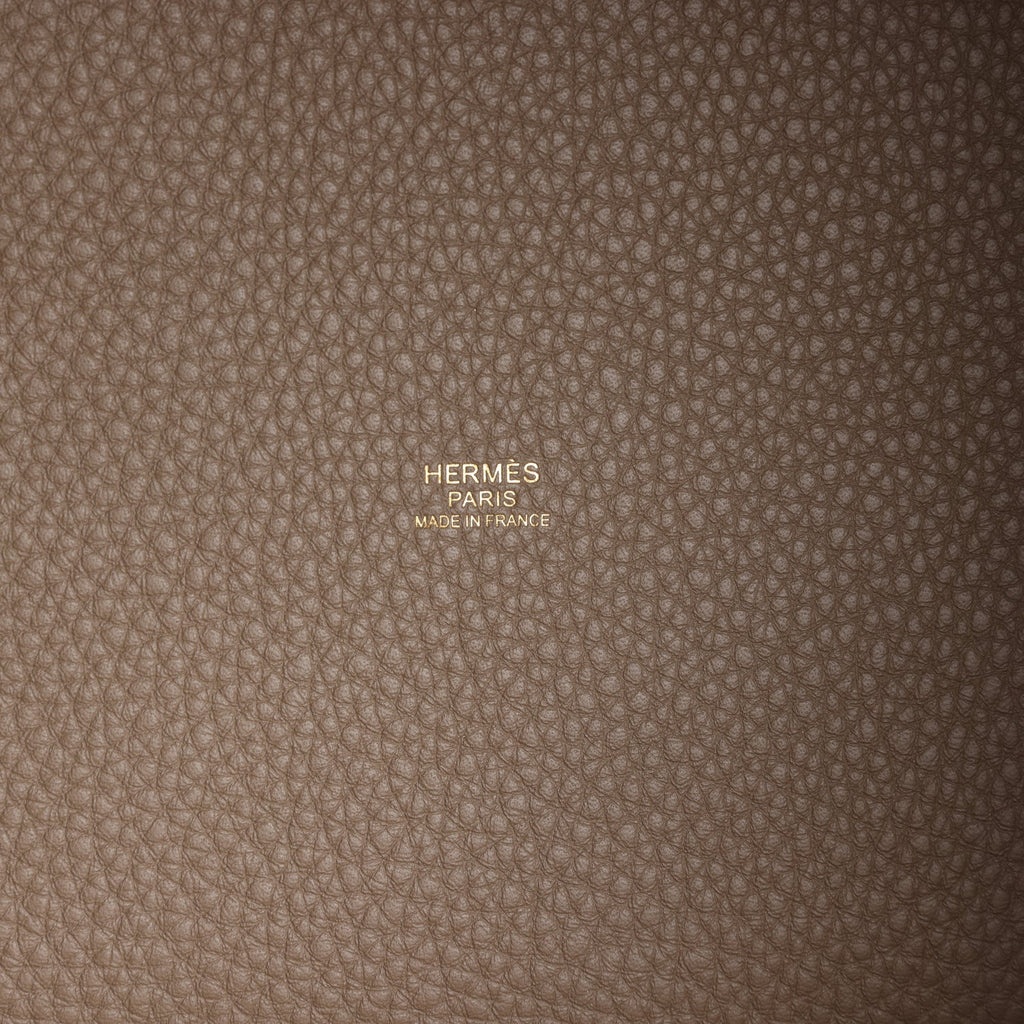 Hermes Picotin Lock 22 Etoupe Clemence Gold Hardware