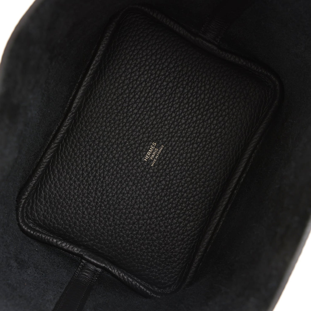 Hermes Picotin Lock 18 Black Clemence Gold Hardware