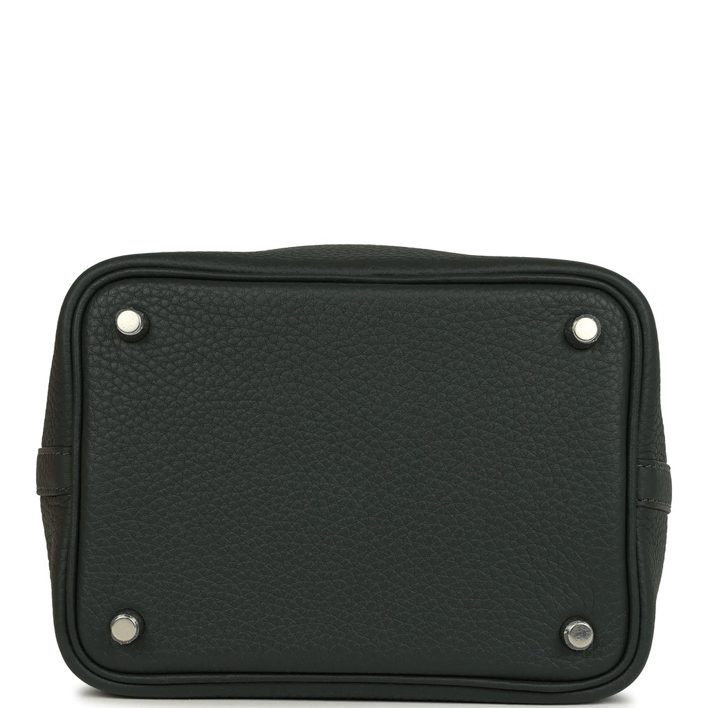Hermes Picotin Lock 18 Eclat Vert Mangrove Clemence and Gris Pantin Swift Palladium Hardware