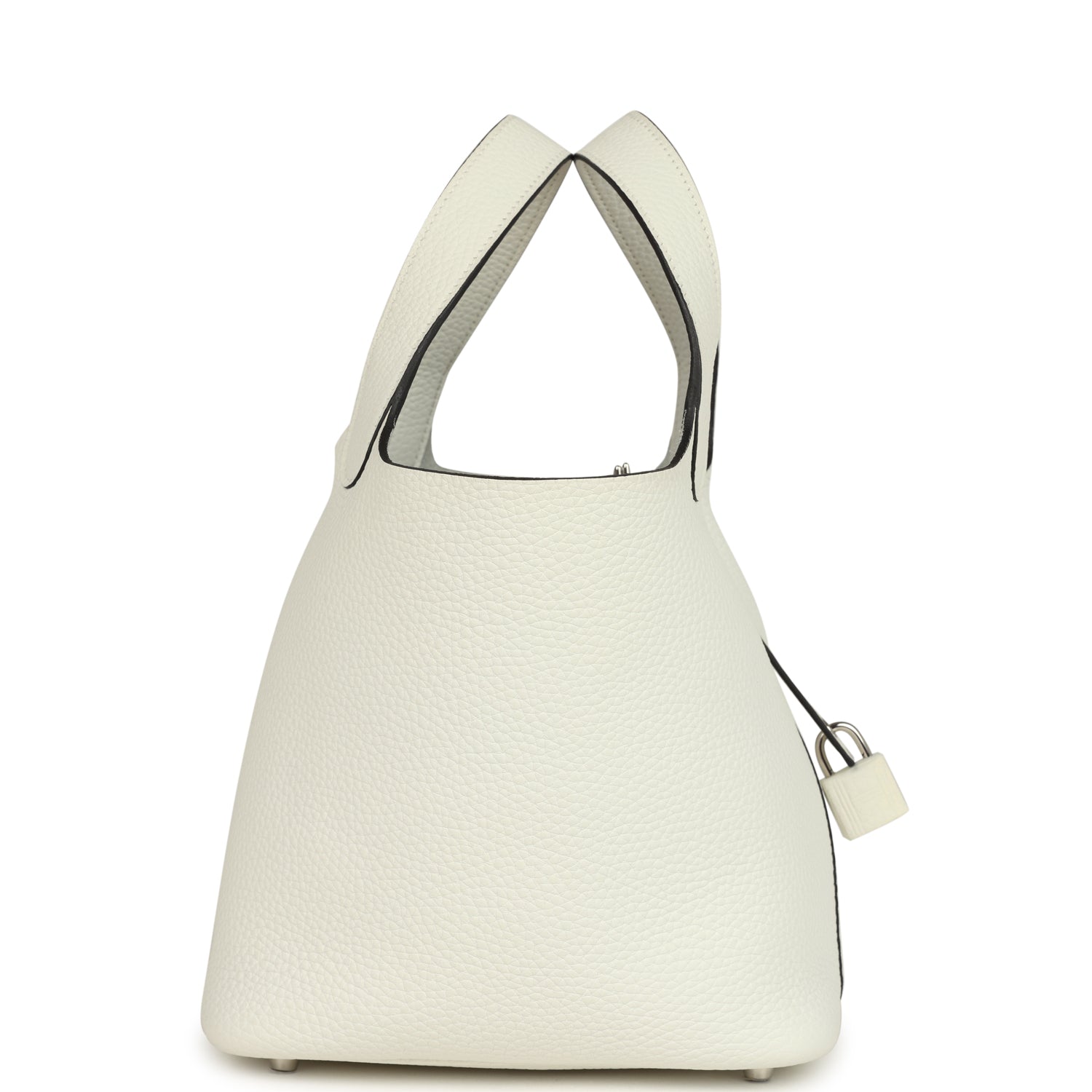 Hermes Picotin Lock 18 New White Clemence Palladium Hardware