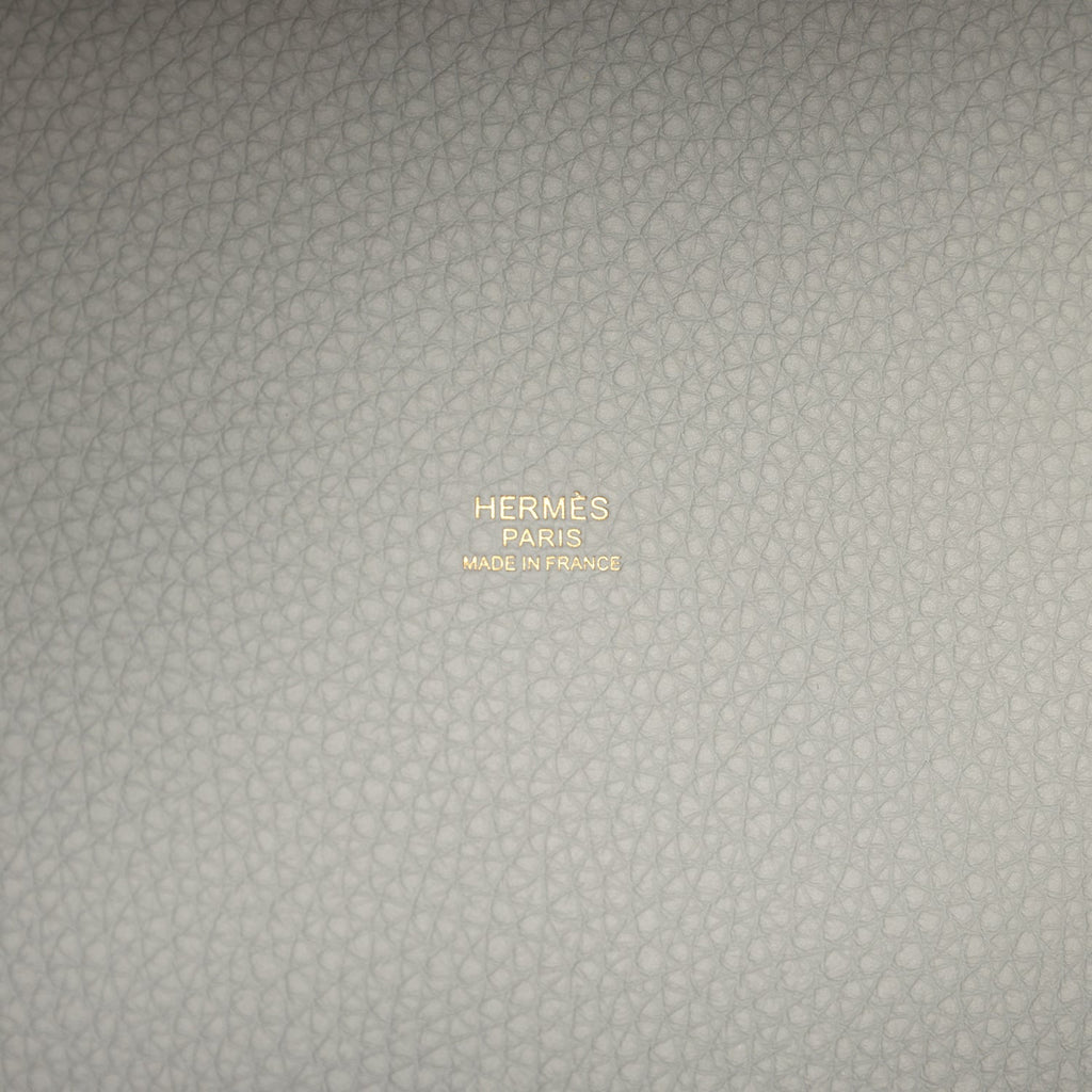 Hermes Picotin Lock 22 Bleu Glacier Clemence Gold Hardware