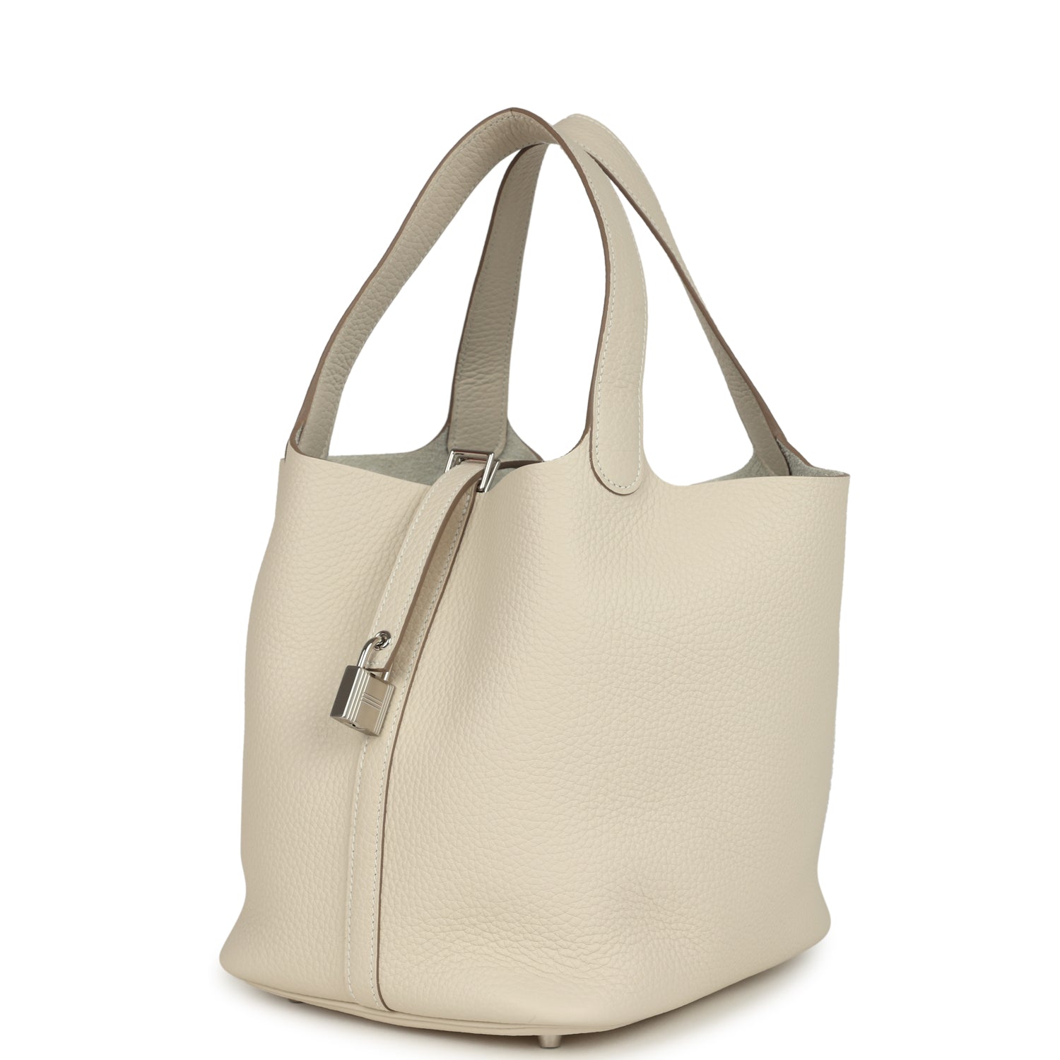 Hermes Picotin Lock 22 Craie Clemence Palladium Hardware