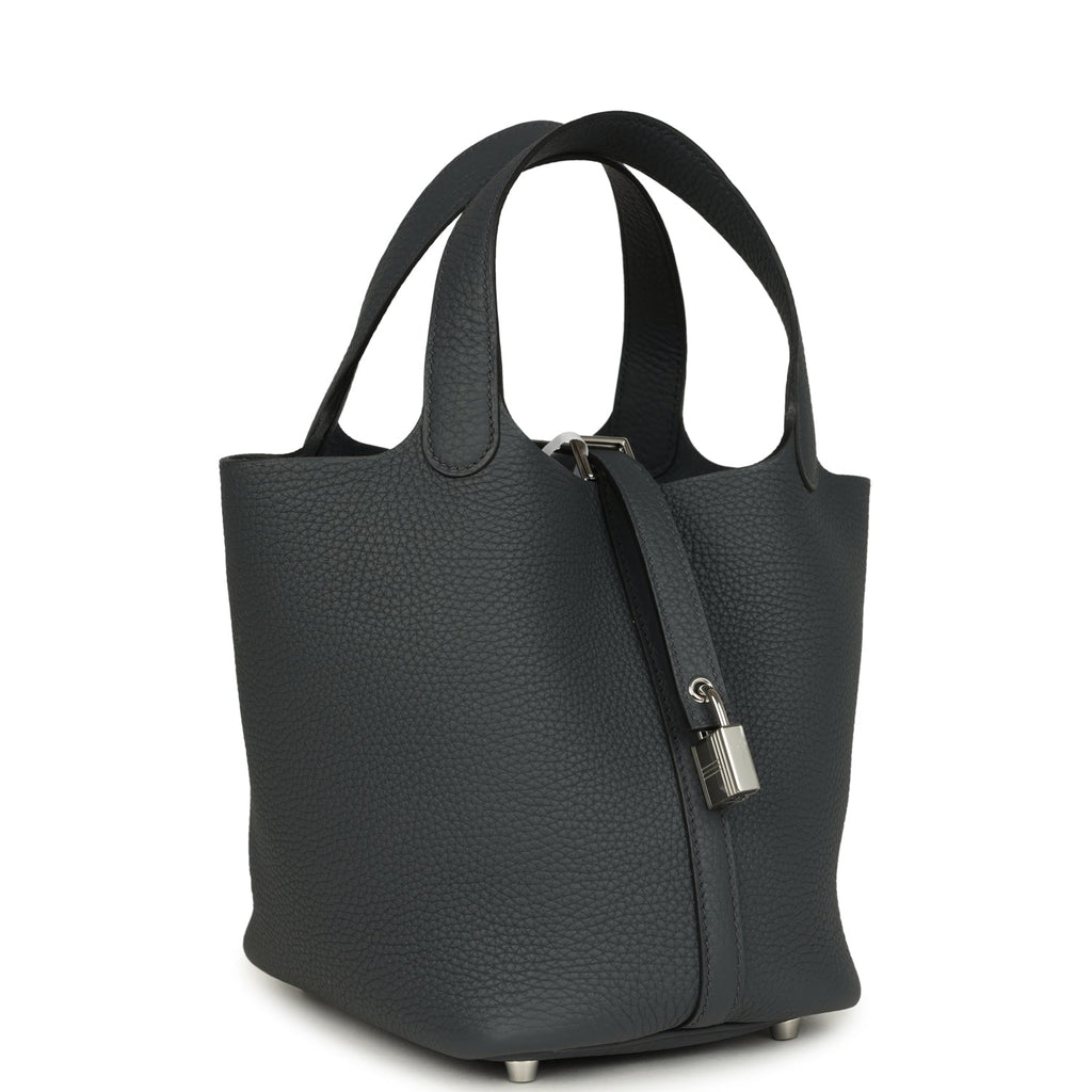 Hermes Picotin Lock 18 Gris Misty Clemence Palladium Hardware