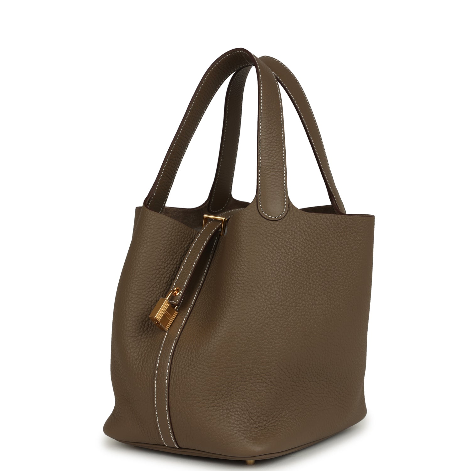 Hermes Picotin Lock 22 Etoupe Clemence Gold Hardware