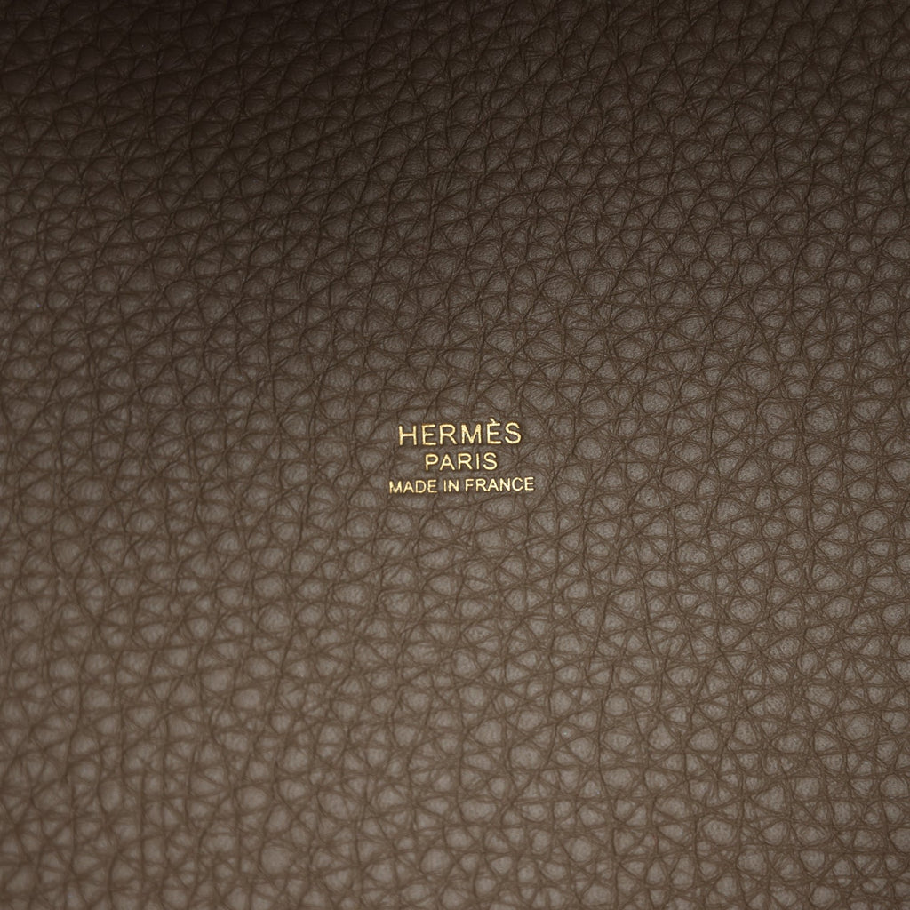 Hermes Picotin Lock 22 Etoupe Clemence Gold Hardware