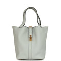 Hermes Picotin Lock 22 Bleu Pale Clemence Gold Hardware