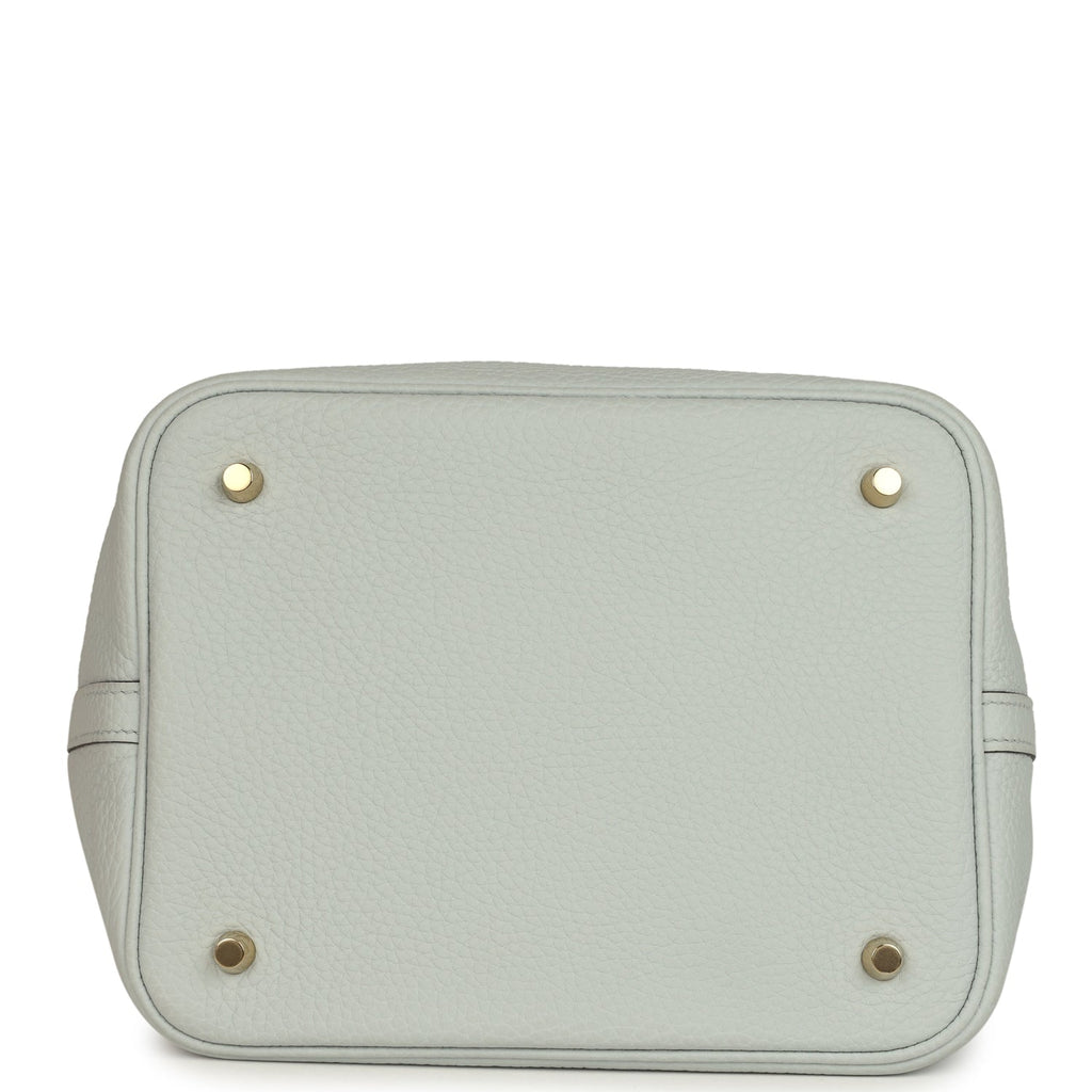 Hermes Picotin Lock 22 Bleu Pale Clemence Gold Hardware