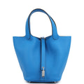 Hermes Picotin Lock 18 Bleu Hydra Clemence Palladium Hardware