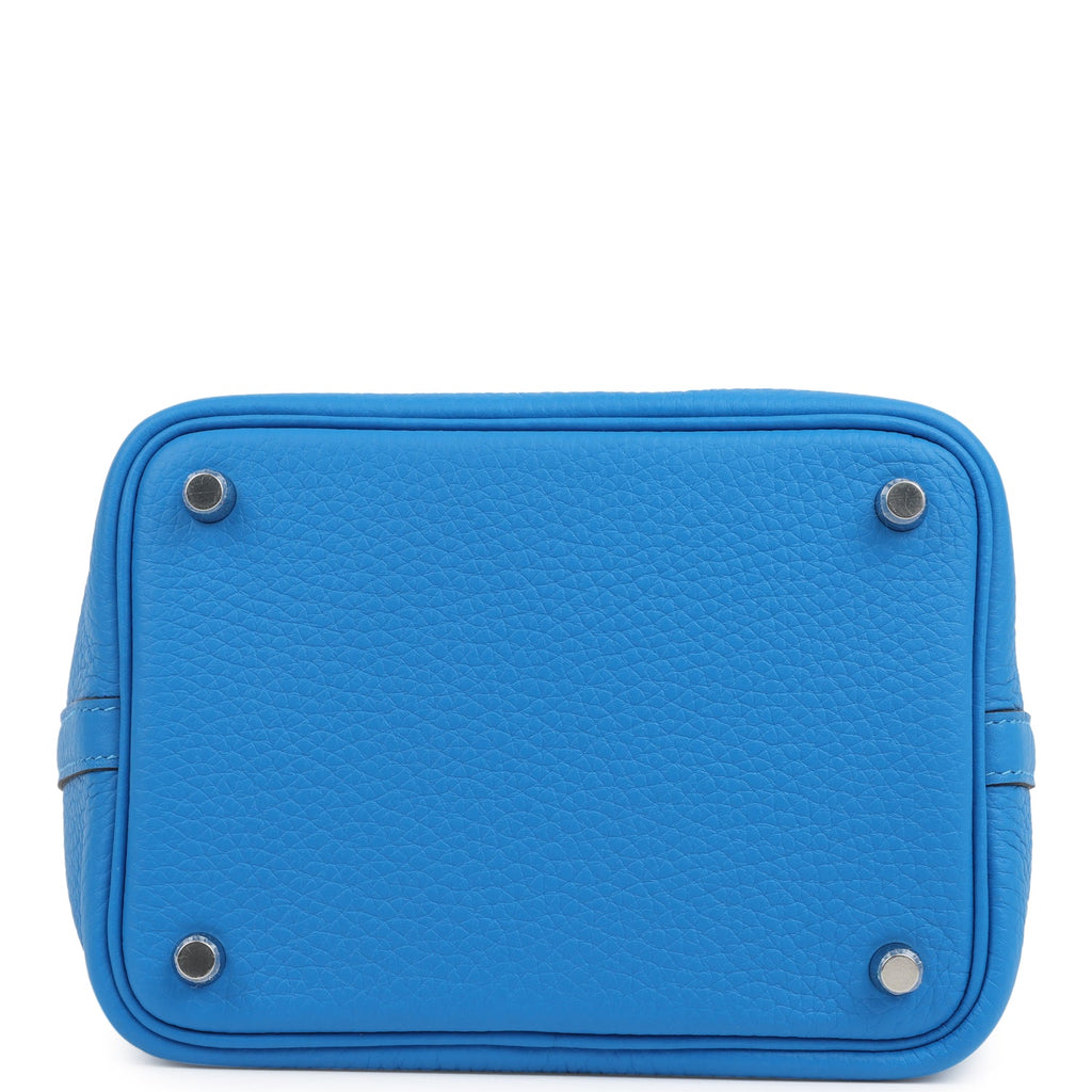Hermes Picotin Lock 18 Bleu Hydra Clemence Palladium Hardware