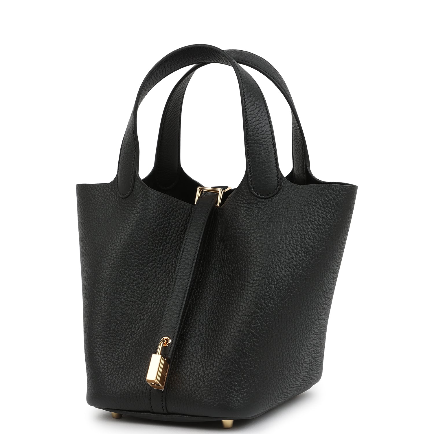 Hermes Picotin Lock 18 Black Clemence Gold Hardware