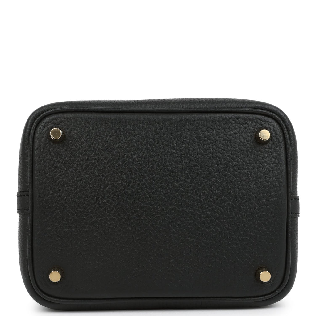 Hermes Picotin Lock 18 Black Clemence Gold Hardware