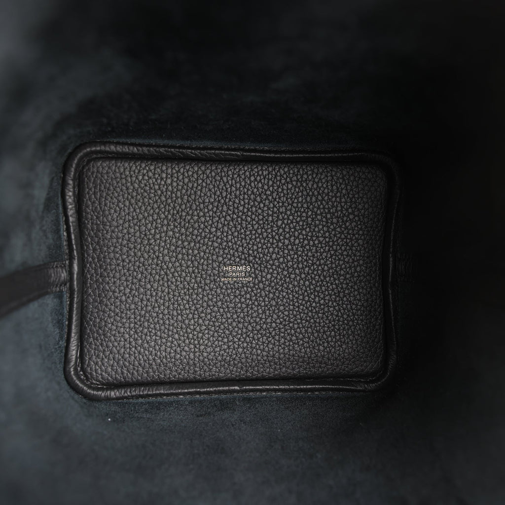 Hermes Picotin Lock 18 Black Clemence Gold Hardware