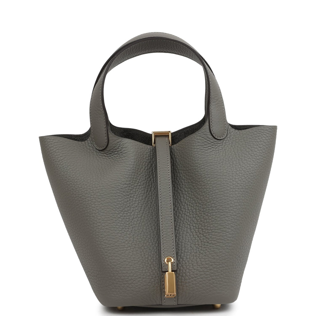Hermes Picotin Lock 18 Gris Meyer Clemence Gold Hardware
