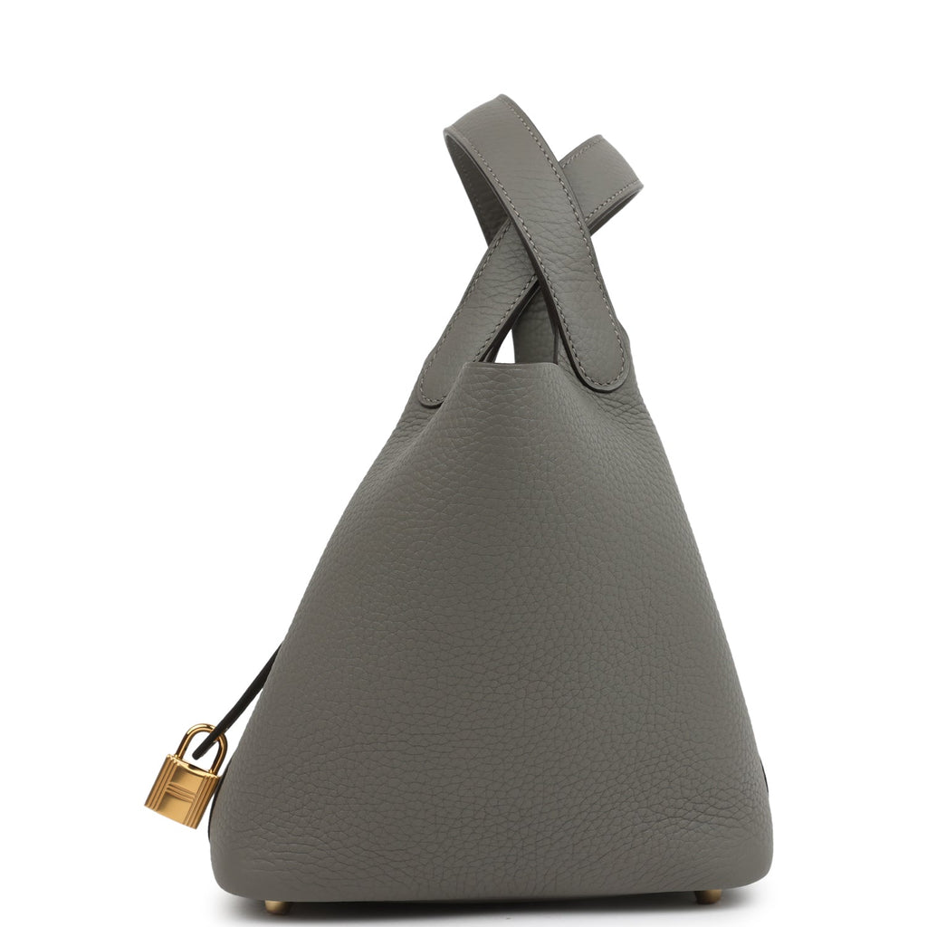 Hermes Picotin Lock 18 Gris Meyer Clemence Gold Hardware