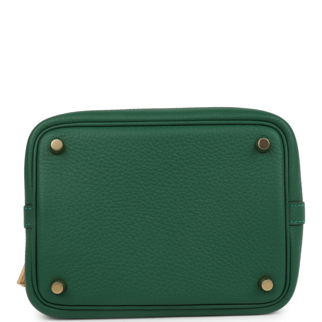 Hermes Picotin Lock 18 Vert Moyen Clemence Gold Hardware