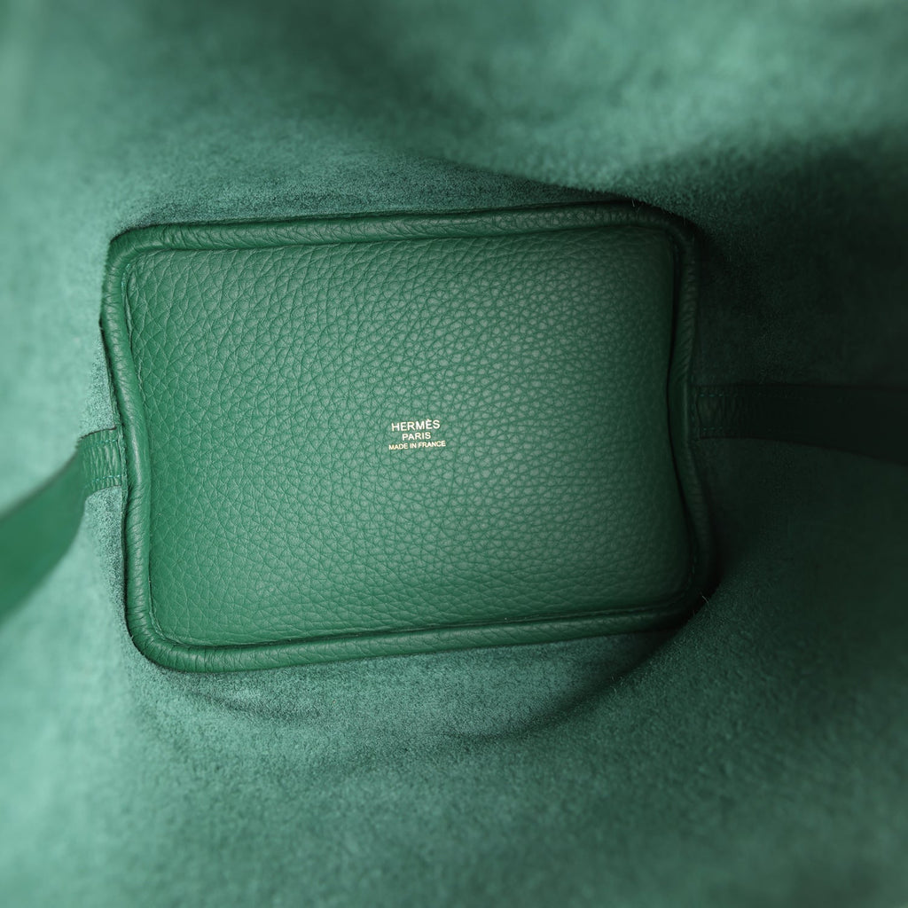 Hermes Picotin Lock 18 Vert Moyen Clemence Gold Hardware