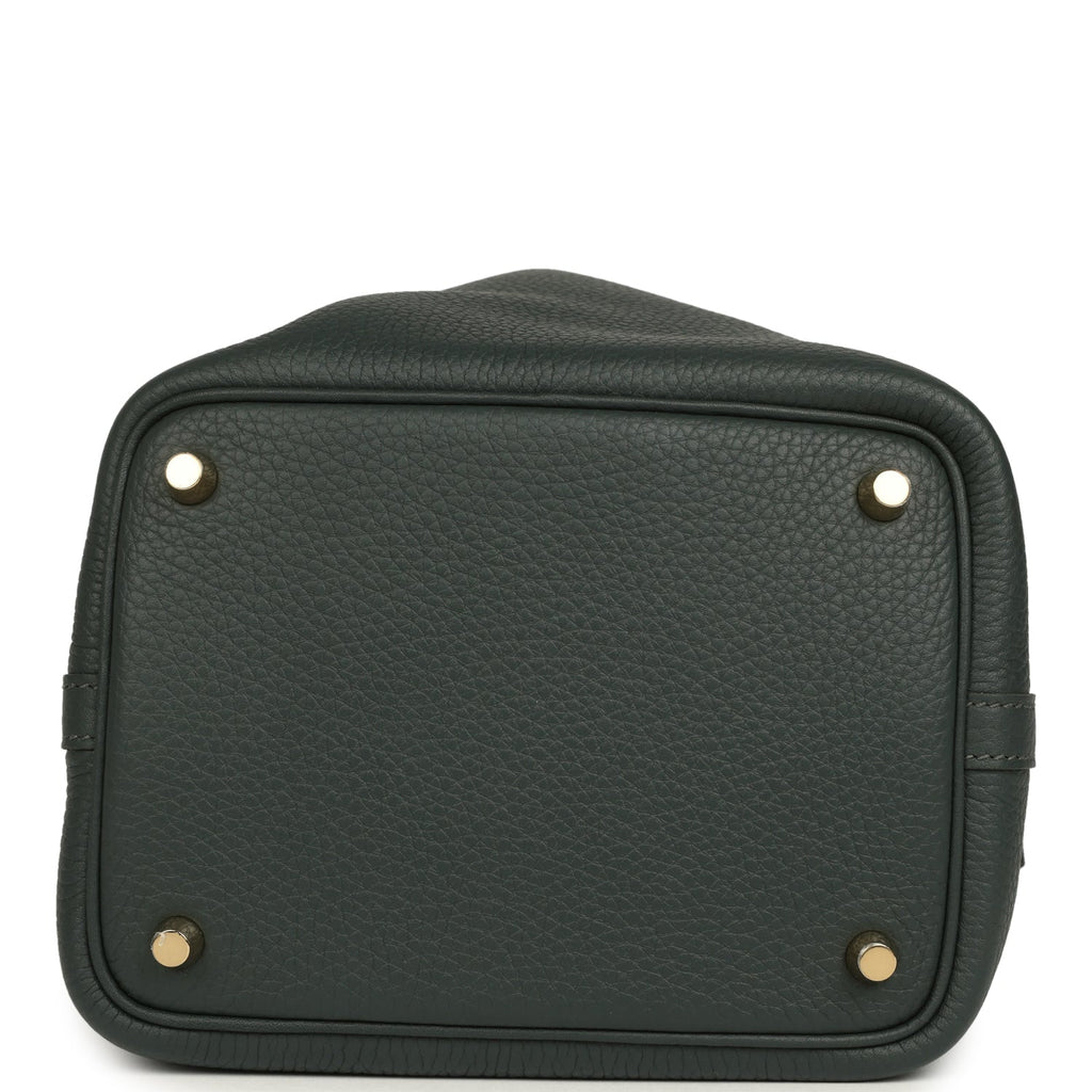 Hermes Picotin Lock 18 Vert Mangrove Clemence Gold Hardware